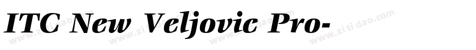 ITC New Veljovic Pro字体转换